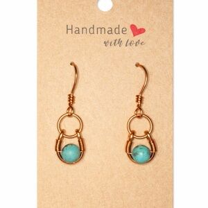 Copper and Turquoise Earrings